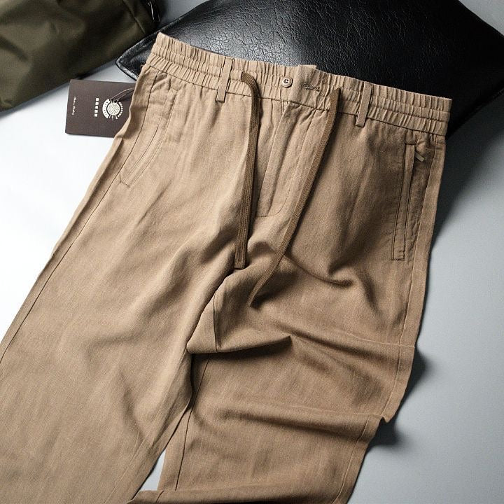 Signature Drawstring Linen Lounge Pants