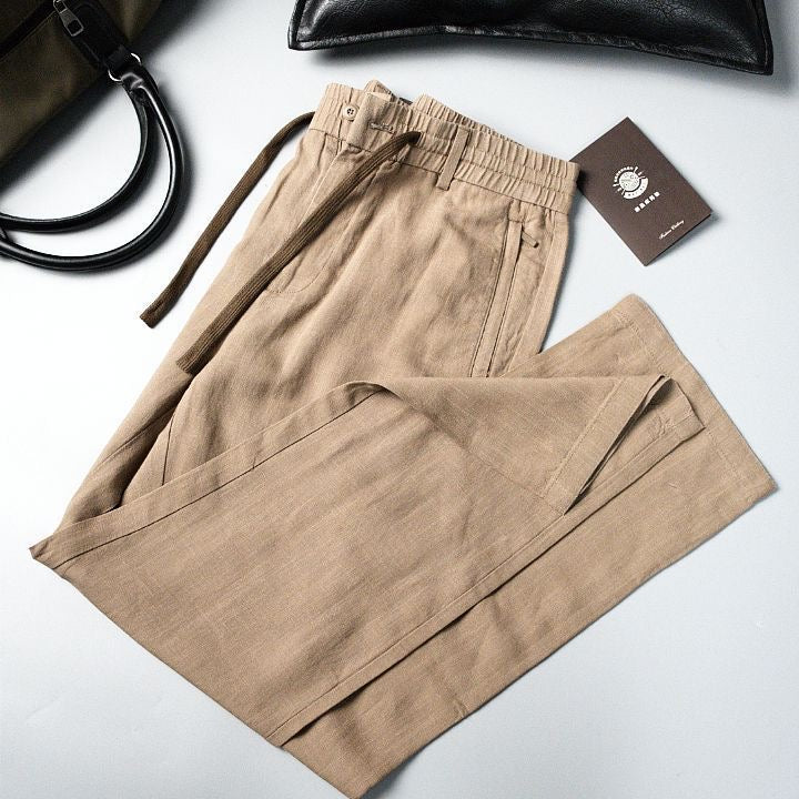 Signature Drawstring Linen Lounge Pants