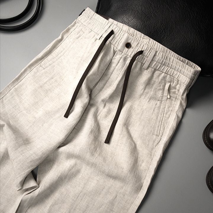 Signature Drawstring Linen Lounge Pants