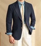 Luxe Navy And White Edition Blazer