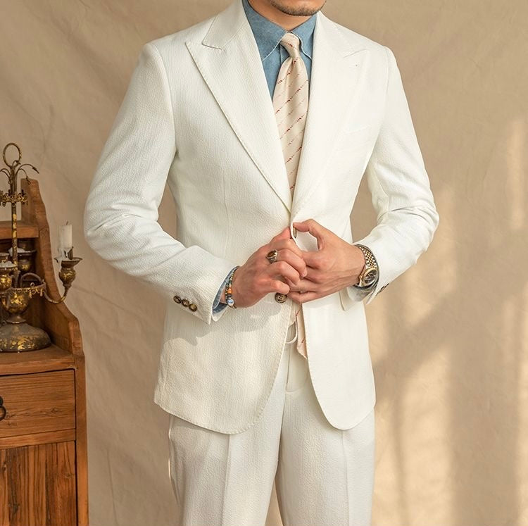 Luxe Navy And White Edition Blazer