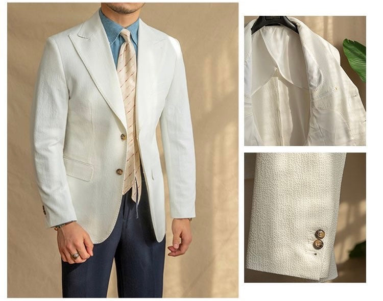 Luxe Navy And White Edition Blazer